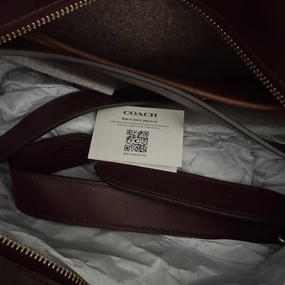 NWT Coach Soft Empire Carryall Bag 40-Brass/Merlot - Picture 7 of 11